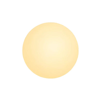 Minimalistische Wandleuchte aus Milchglas mit Eisensockel